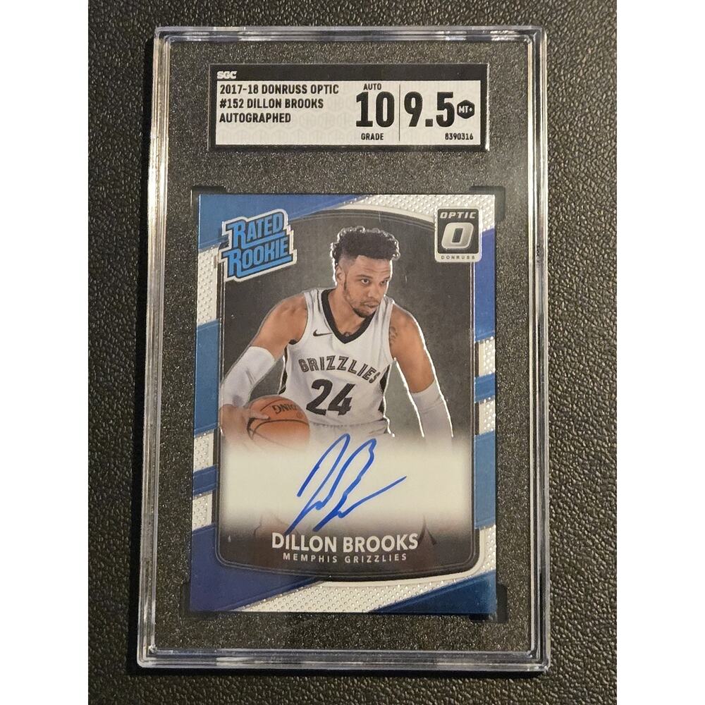2017-18 Donruss Optic #152 Dillon Brooks Rated Rookies Signatures SGC 9.5